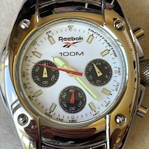 Reebok chronograph men battery water resistant 100m stainless steel